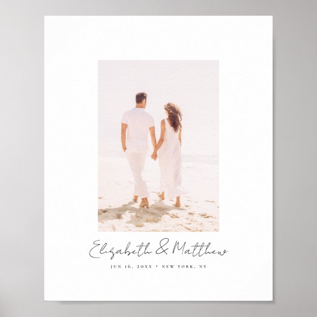 Einfache Alternative Minimalistisch Chic Foto Poster (Vorne)