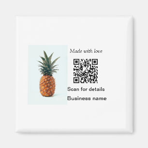 Einfache Ananas-Frucht-Nahrungsmittel-QR-Code Gesc Magnet