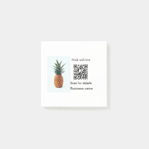 Einfache Ananas-Frucht-Nahrungsmittel-QR-Code Gesc Post-it Klebezettel