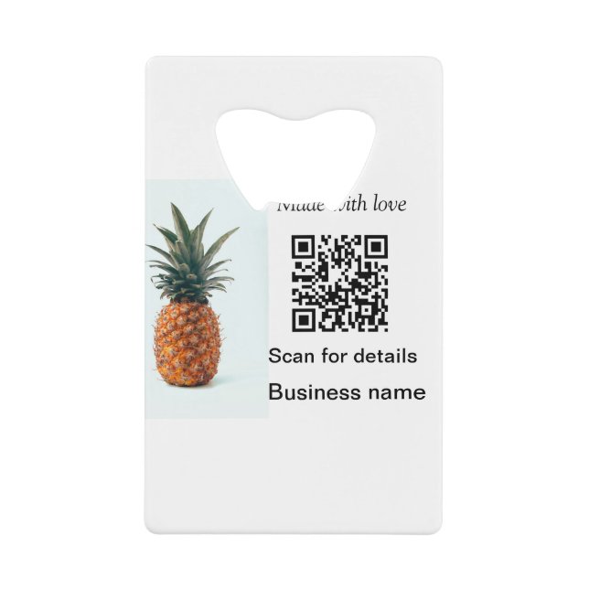 Einfache Ananas-Obstnahrung q oder Code Business D Geldbeutel Flaschenöffner (Vorderseite)