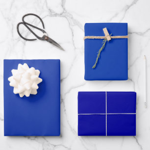 Einfache Ancient UA Duke Blautöne 3 Töne Geschenkpapier Set