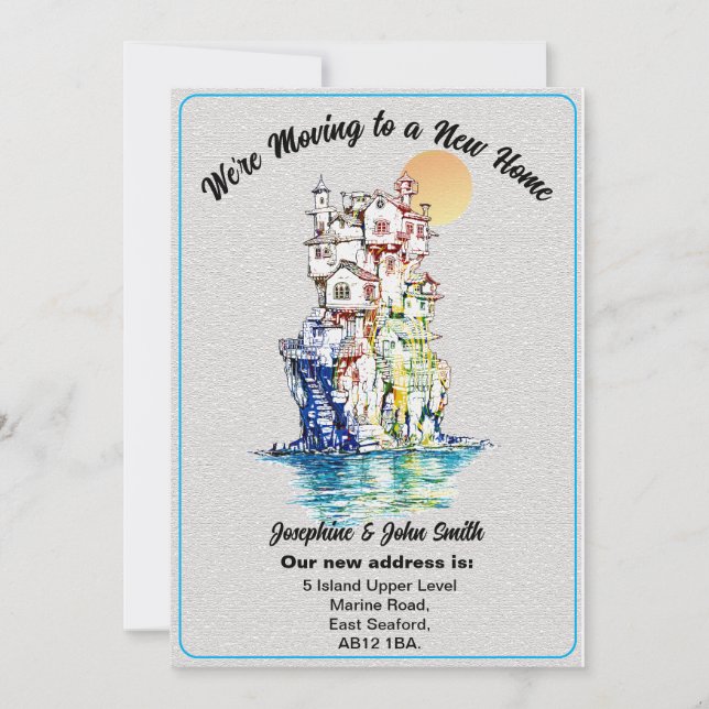 Einfache Änderung der Adressmeldung an Freunde Ankündigung (Vorderseite)