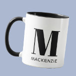 Einfache Anfangsbezeichnung für Monogramm Tasse<br><div class="desc">Moderne Typografie minimalistisch monogramm Initialname Design, die geändert werden können, um personalisieren.</div>