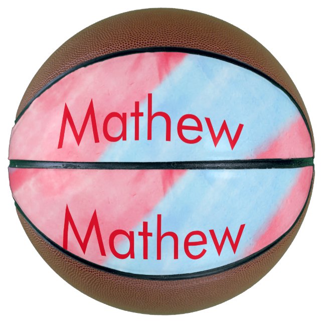 Einfache Anfangsbuchstabe Monogramm tragen Sie Ihr Basketball (Vorderseite)