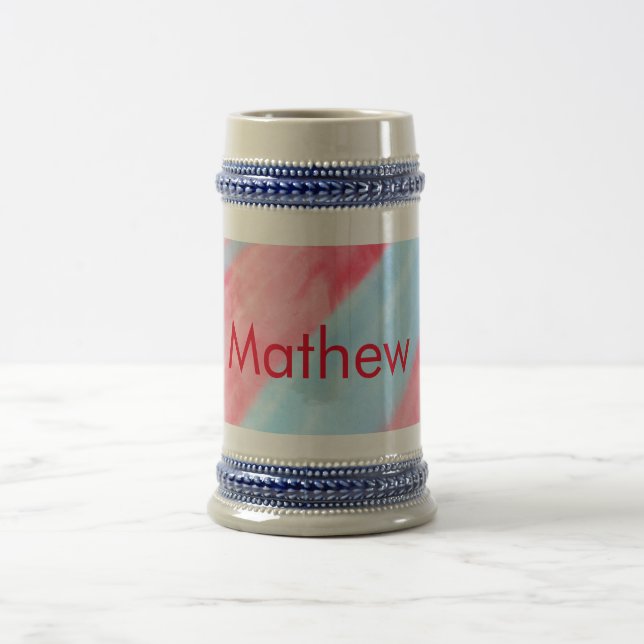 Einfache Anfangsbuchstabe Monogramm tragen Sie Ihr Bierglas (Mittel)