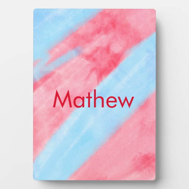 Einfache Anfangsbuchstabe Monogramm tragen Sie Ihr Fotoplatte (Vorderseite)