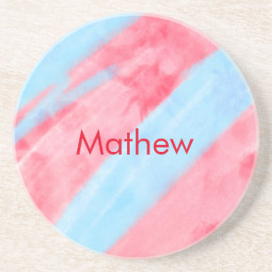 Einfache Anfangsbuchstabe Monogramm tragen Sie Ihr Getränkeuntersetzer