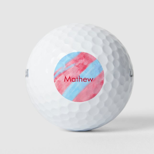 Einfache Anfangsbuchstabe Monogramm tragen Sie Ihr Golfball (Vorderseite)