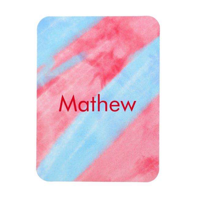 Einfache Anfangsbuchstabe Monogramm tragen Sie Ihr Magnet (Vertikal)