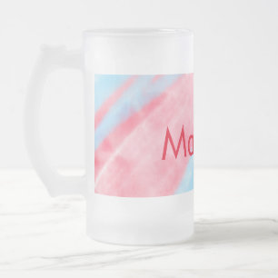 Einfache Anfangsbuchstabe Monogramm tragen Sie Ihr Mattglas Bierglas