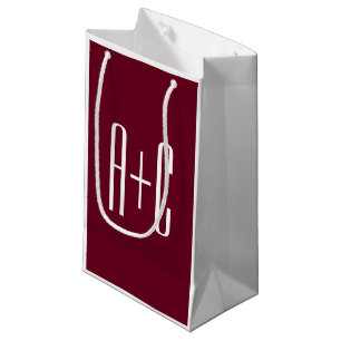 Einfache Anfangsbuchstaben für Paare   Weiß & Burg Kleine Geschenktüte