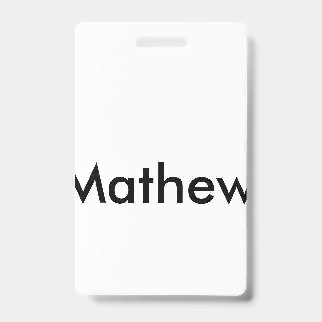 Einfache Anfangsbuchstaben Monogramm fügen Sie Ihr Ausweis (Vorderseite)