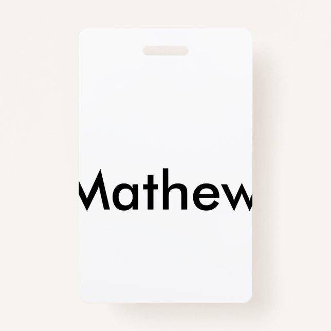 Einfache Anfangsbuchstaben Monogramm fügen Sie Ihr Ausweis (Vorderseite)