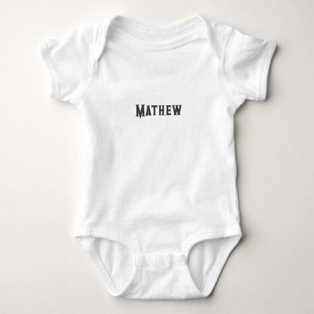 Einfache Anfangsbuchstaben Monogramm fügen Sie Ihr Baby Strampler (Vorderseite)