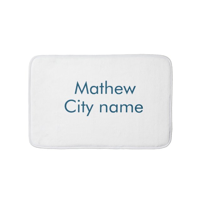 Einfache Anfangsbuchstaben Monogramm fügen Sie Ihr Badematte (Vorderseite)