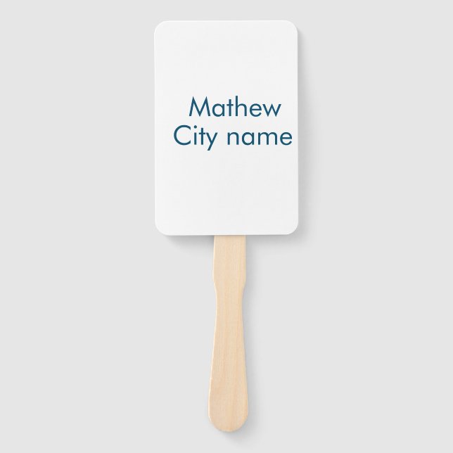 Einfache Anfangsbuchstaben Monogramm fügen Sie Ihr Fächer (Vorderseite)