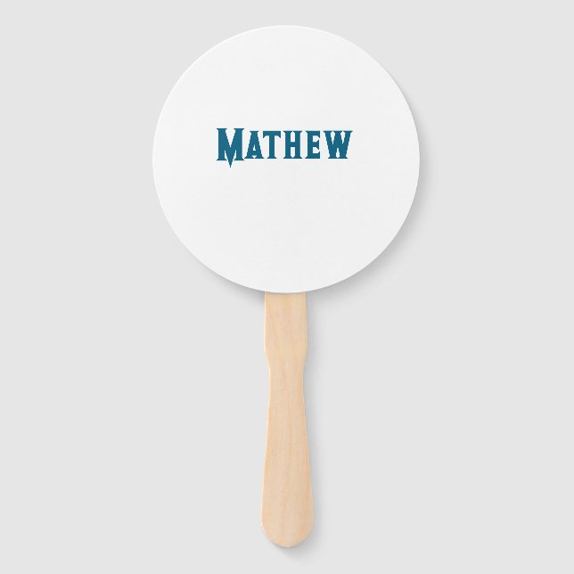 Einfache Anfangsbuchstaben Monogramm fügen Sie Ihr Fächer (Vorderseite)