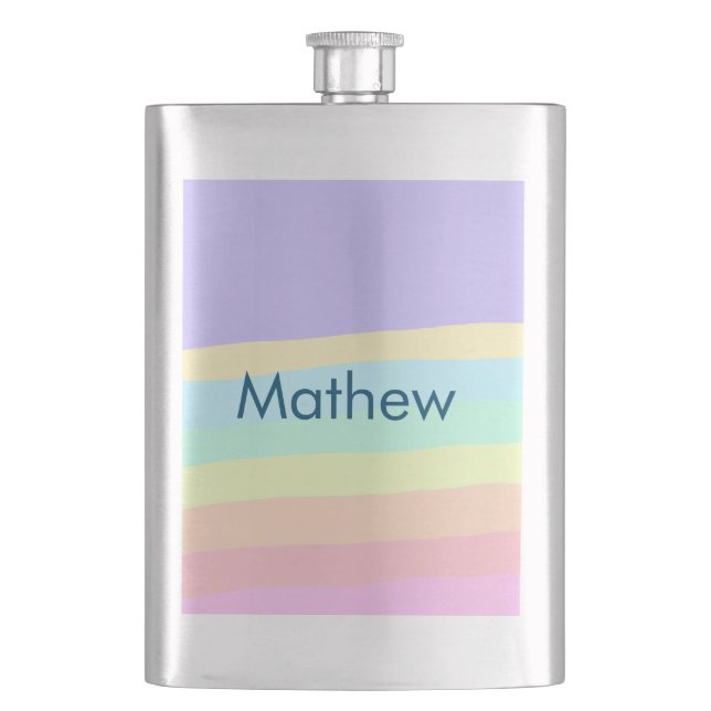 Einfache Anfangsbuchstaben Monogramm fügen Sie Ihr Flachmann (Vorderseite)