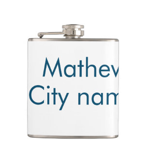 Einfache Anfangsbuchstaben Monogramm fügen Sie Ihr Flachmann