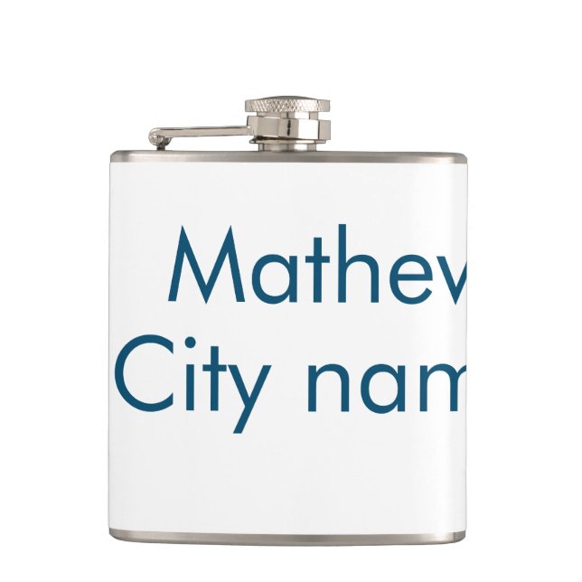 Einfache Anfangsbuchstaben Monogramm fügen Sie Ihr Flachmann (Vorderseite)