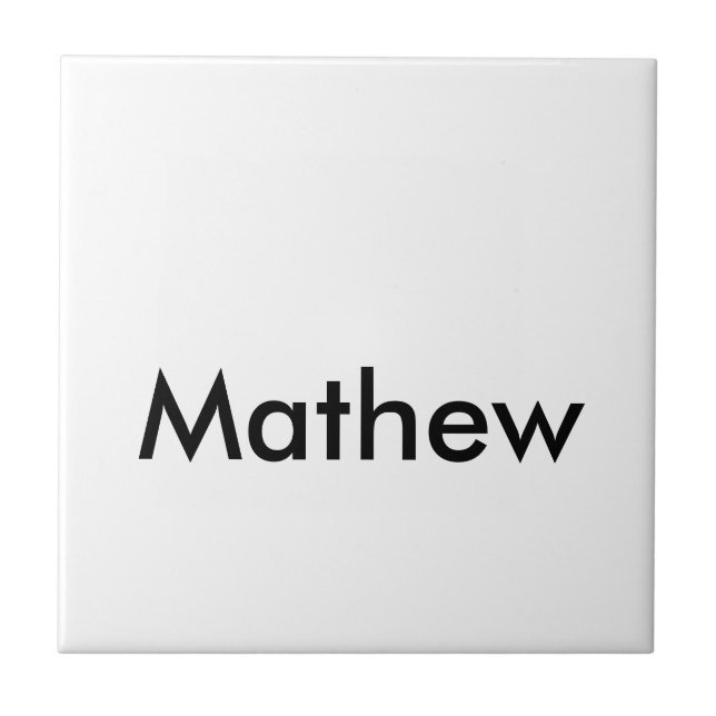 Einfache Anfangsbuchstaben Monogramm fügen Sie Ihr Fliese (Vorderseite)