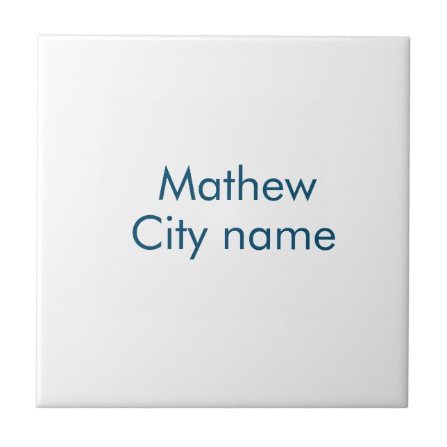 Einfache Anfangsbuchstaben Monogramm fügen Sie Ihr Fliese (Vorderseite)