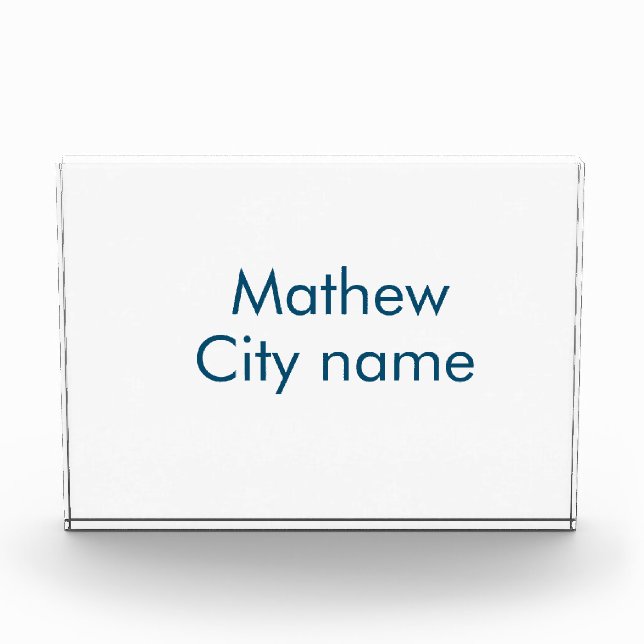 Einfache Anfangsbuchstaben Monogramm fügen Sie Ihr Fotoblock (Vorderseite)