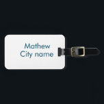 Einfache Anfangsbuchstaben Monogramm fügen Sie Ihr Gepäckanhänger<br><div class="desc">Gestaltung</div>