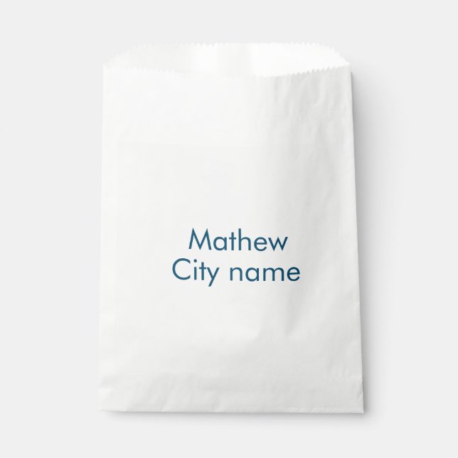 Einfache Anfangsbuchstaben Monogramm fügen Sie Ihr Geschenktütchen (Vorderseite)