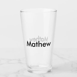 Einfache Anfangsbuchstaben Monogramm fügen Sie Ihr Glas