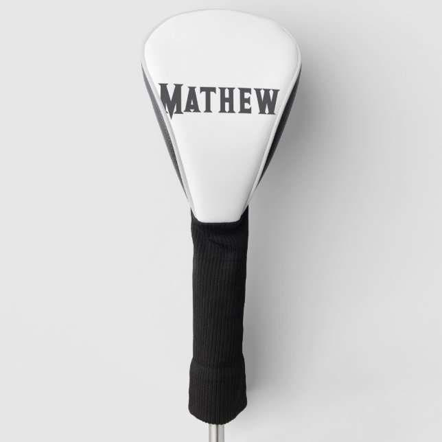 Einfache Anfangsbuchstaben Monogramm fügen Sie Ihr Golf Headcover (Vorderseite)