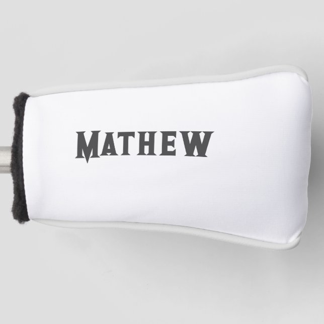 Einfache Anfangsbuchstaben Monogramm fügen Sie Ihr Golf Headcover (Vorderseite)