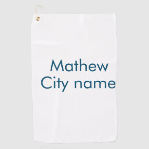 Einfache Anfangsbuchstaben Monogramm fügen Sie Ihr Golfhandtuch