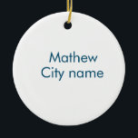 Einfache Anfangsbuchstaben Monogramm fügen Sie Ihr Keramik Ornament<br><div class="desc">Gestaltung</div>