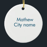 Einfache Anfangsbuchstaben Monogramm fügen Sie Ihr Keramik Ornament<br><div class="desc">Gestaltung</div>