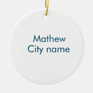 Einfache Anfangsbuchstaben Monogramm fügen Sie Ihr Keramik Ornament