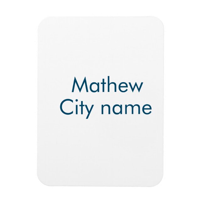 Einfache Anfangsbuchstaben Monogramm fügen Sie Ihr Magnet (Vertikal)