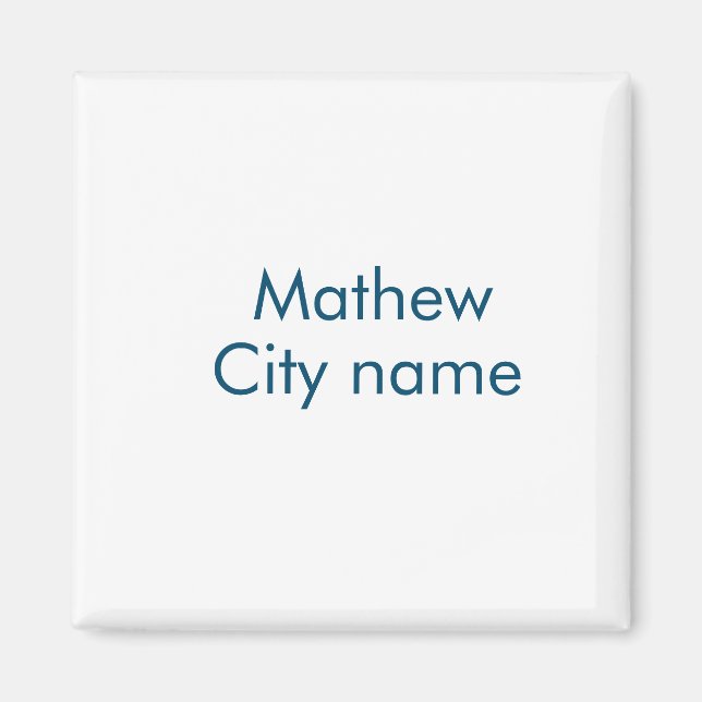 Einfache Anfangsbuchstaben Monogramm fügen Sie Ihr Magnet (Vorne)