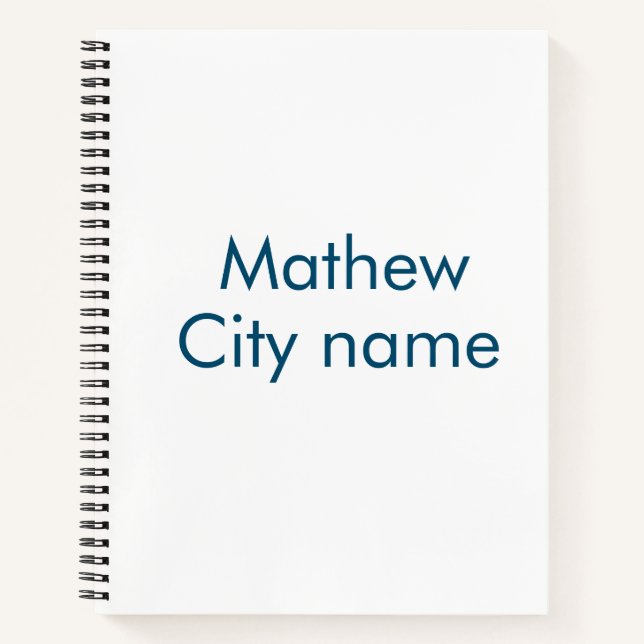 Einfache Anfangsbuchstaben Monogramm fügen Sie Ihr Notizbuch (Vorderseite)