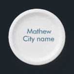 Einfache Anfangsbuchstaben Monogramm fügen Sie Ihr Pappteller<br><div class="desc">Gestaltung</div>