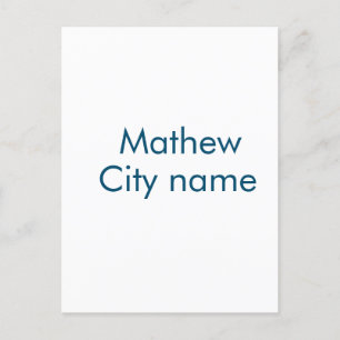 Einfache Anfangsbuchstaben Monogramm fügen Sie Ihr Postkarte