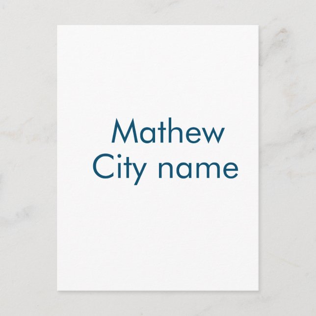 Einfache Anfangsbuchstaben Monogramm fügen Sie Ihr Postkarte (Vorderseite)