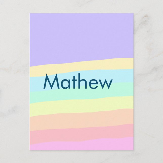 Einfache Anfangsbuchstaben Monogramm fügen Sie Ihr Postkarte (Vorderseite)