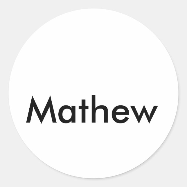 Einfache Anfangsbuchstaben Monogramm fügen Sie Ihr Runder Aufkleber (Vorderseite)