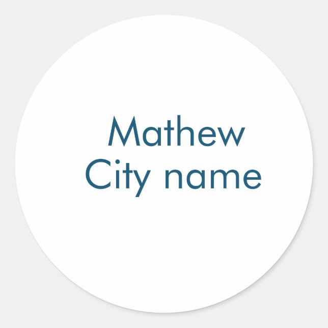 Einfache Anfangsbuchstaben Monogramm fügen Sie Ihr Runder Aufkleber (Vorderseite)