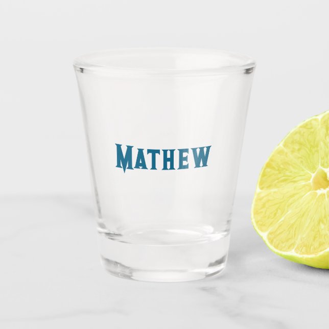 Einfache Anfangsbuchstaben Monogramm fügen Sie Ihr Schnapsglas (Vorderseite)