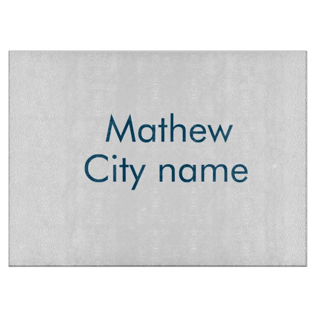 Einfache Anfangsbuchstaben Monogramm fügen Sie Ihr Schneidebrett (Vorderseite)