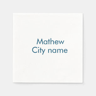 Einfache Anfangsbuchstaben Monogramm fügen Sie Ihr Serviette