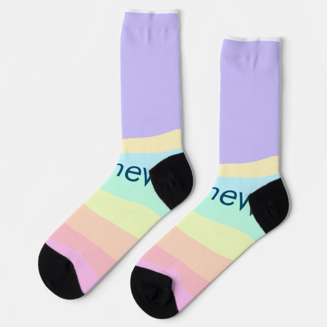 Einfache Anfangsbuchstaben Monogramm fügen Sie Ihr Socken (Linkes Detail)