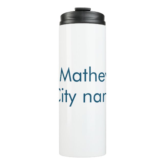 Einfache Anfangsbuchstaben Monogramm fügen Sie Ihr Thermosbecher (Vorderseite)